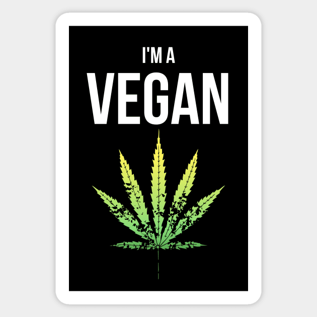 I'm A Vegan Sticker by PinkPandaPress